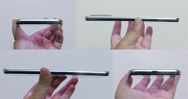 realme X7 Pro 机身照片，电源键位在右侧，分离设计的音量键则在左侧。（黄慧雯摄）
