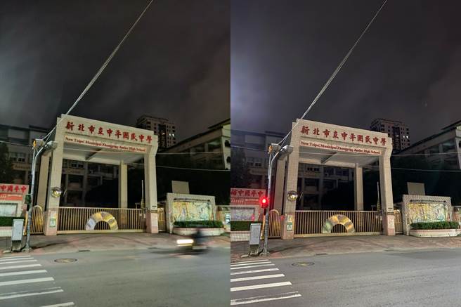 realme X7 Pro与iPhone 11 Pro Max(右）的夜间实拍对比（5）。（黄慧雯摄）
