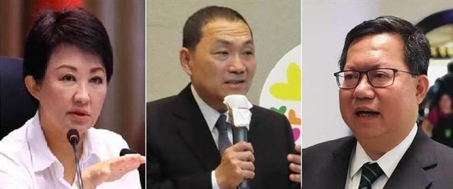 图为 台中市长卢秀燕(左)、新北市长侯友宜(中)、桃园市长郑文灿(右)。(图/合成图，本报资料照)