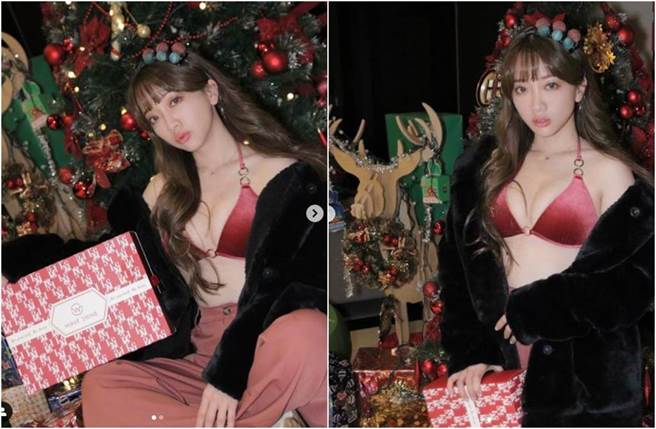 玉兔穿上比基尼，难得解放隐乳好身材。（图／翻摄自IG）