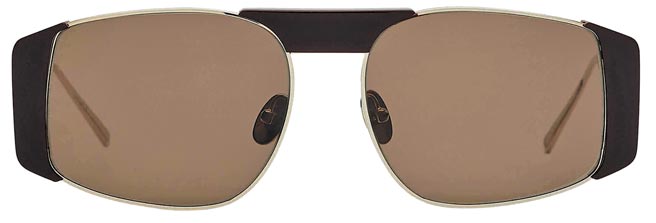 Salvatore Ferragamo棕色墨镜，价格未定。（Salvatore Ferragamo提供）