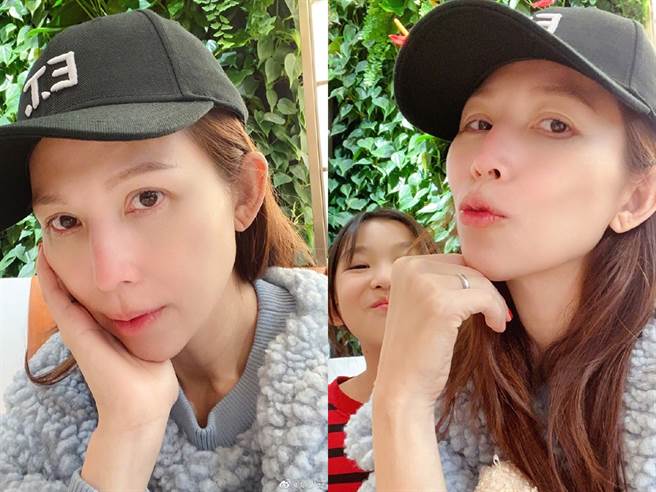 蔡少芬的耳垂有明显皱折。（图／翻摄自蔡少芬微博）