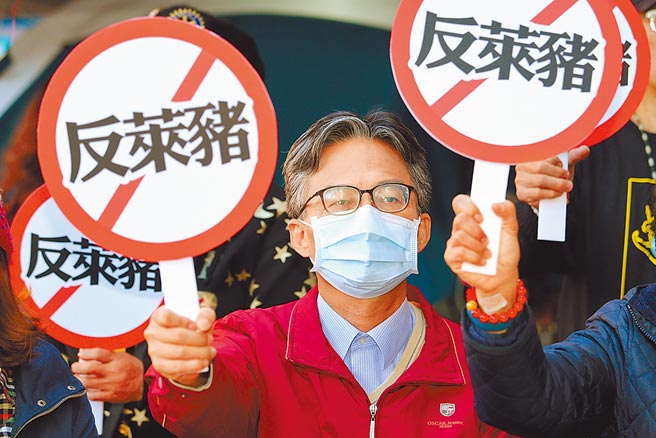 反美國萊豬進口的精神科醫師蘇偉碩（見圖），22日到立法院外聲援靜坐抗議的國民黨前立委沈智慧。（黃世麒攝）