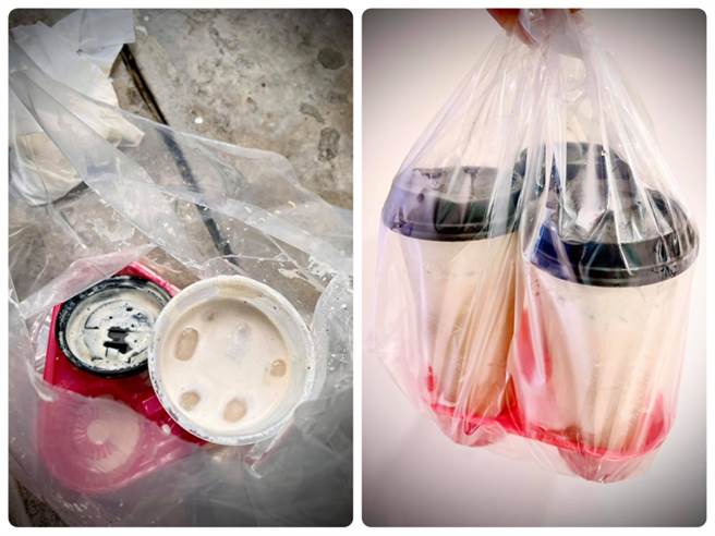 诊所妹叫了三杯饮料外送，其中一杯饮料在途中意外洒了，外送哥抵达目的地后，3个动作过份温暖的动作，让诊所妹感动到不行。（图／翻摄自爆怨公社）