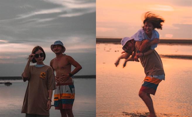 KID今（24）日平安夜下午突然紧抱李佳颖放闪，引起热议。(图/ 摘自林柏升KID脸书)