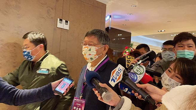 台北市長柯文哲指出，跨年晚會目前都按照要辦的原則去準備。（吳康瑋攝）