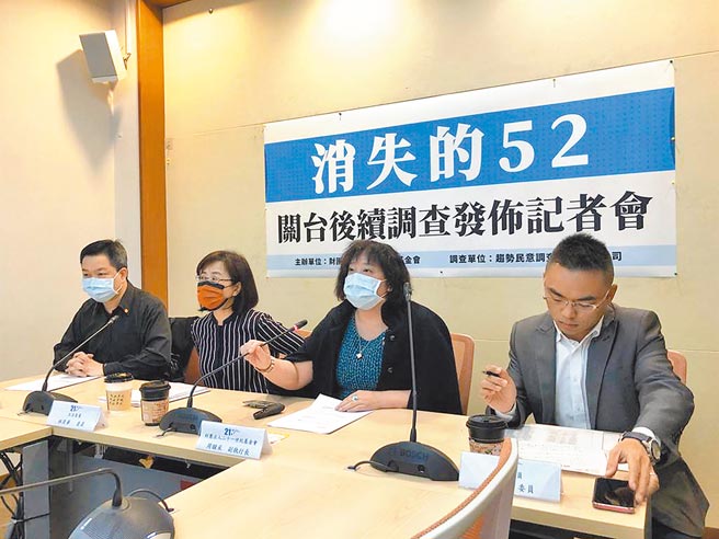 21世纪基金会发布民调，7成民眾不能接受52台空频。（赵婉淳摄）