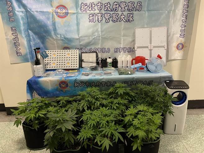 新北市刑大侦六队获报23日循线破获，查获相关证物，讯后依违反《毒品危害防制条例》法办。（叶书宏新北传真）
