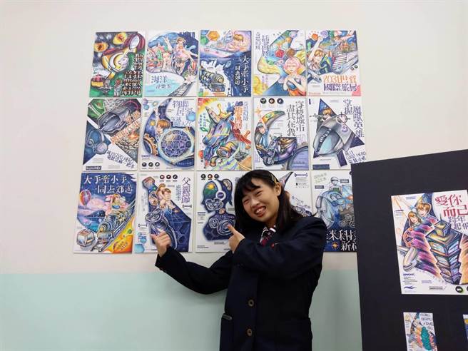 光復高中广设科学生曾宁从小喜欢画画，未来想当个刺青师。（邱立雅摄）