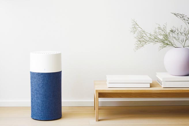 Blueair莫兰迪灰色系质感，演绎北欧风时尚空间。图／业者提供