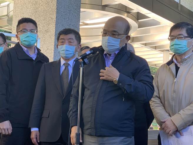 行政院长苏贞昌今视察乌来检疫所。（王扬杰摄）