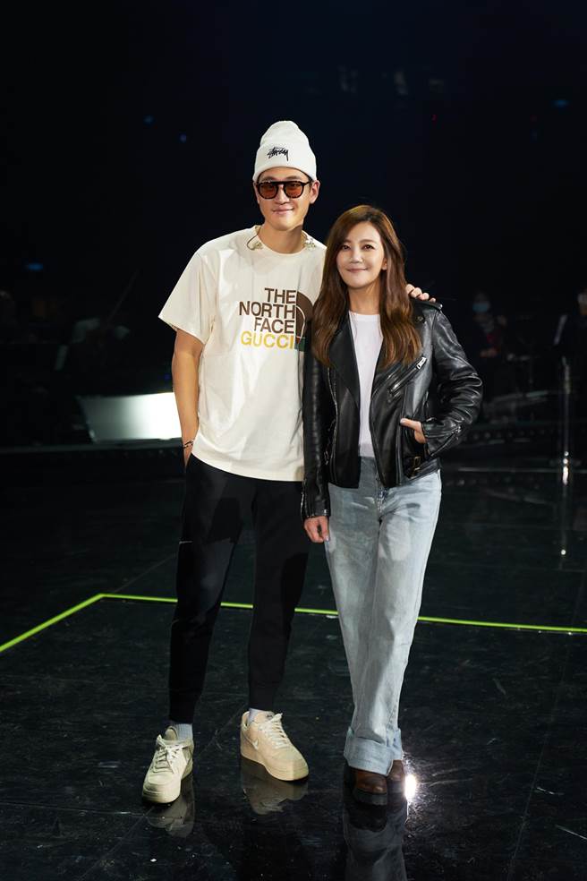 梁靜茹（右）今邀周興哲擔任演唱會嘉賓。（超級圓頂提供）