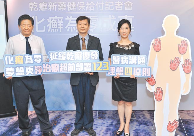 健保署近期給付乾癬新藥，提供中重度乾癬患者新治療選擇。（台灣乾癬暨皮膚免疫學會提供）