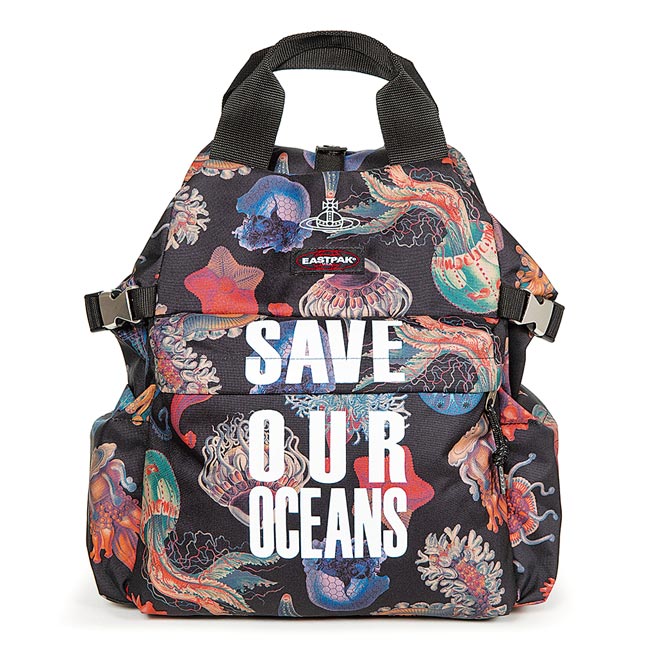 Vivienne Westwood与Eastpak联手打造的环保后背包，4900元。（Vivienne Westwood提供）