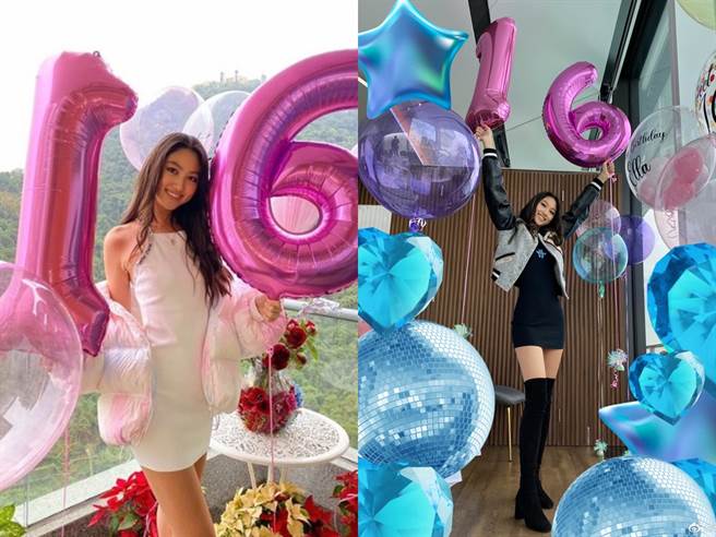 任晴佳日前庆祝16岁生日。（图／IG@ellayamofficial；微博@琦琦）