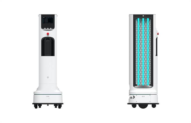 LG UV Robot 正片與側面。（LG 提供／黃慧雯台北傳真）