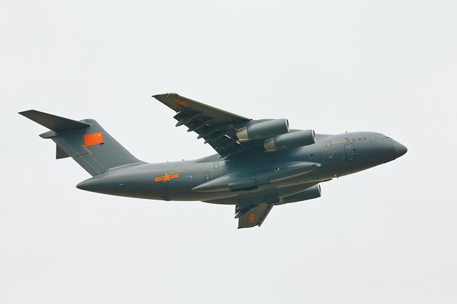 大陸自製的運-20運輸機。（新華社資料照片）