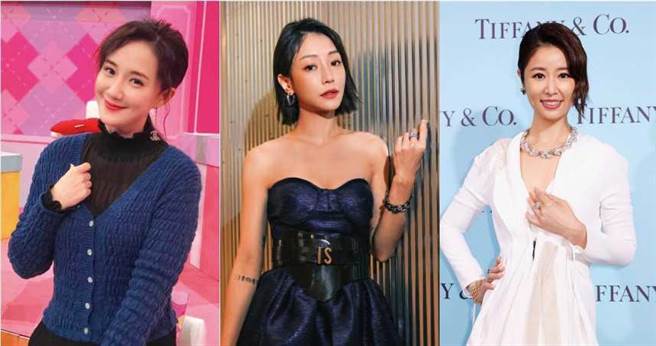 谢欣颖（中）与林心如（右）都是爱上身边大仁哥的最好范例，而何妤玟（左）目前的感情态度还在观望中。（图／翻摄自网路）