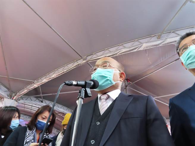 蔡政府民调下滑　苏贞昌：请大家多给行政团队努力。（叶德正摄）