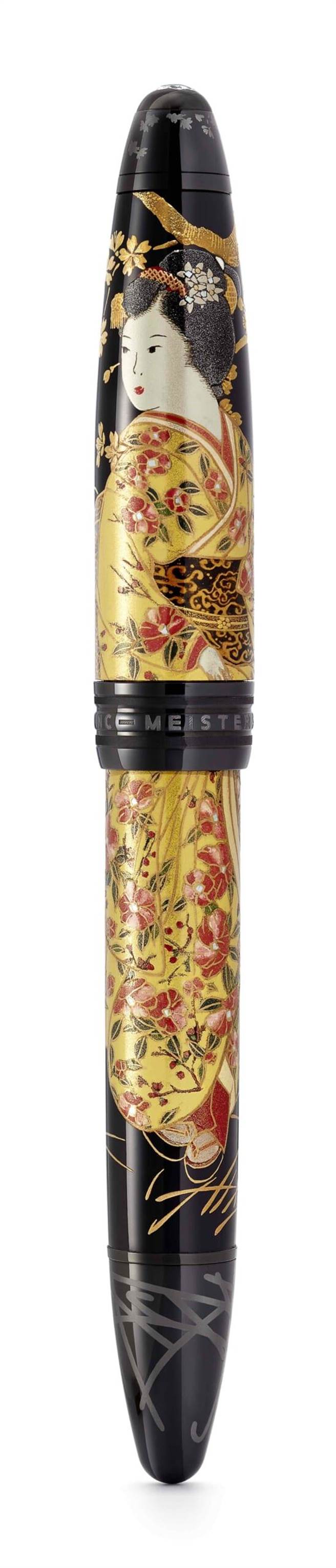 万宝龙大师杰作系列向京都顶级工艺致敬之书法莳绘限量款88，约3万6000欧元。（Montblanc提供）