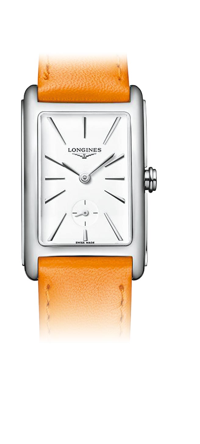 浪琴表DolceVita多情系列白色面盘女表，3万8000元。（Longines提供）