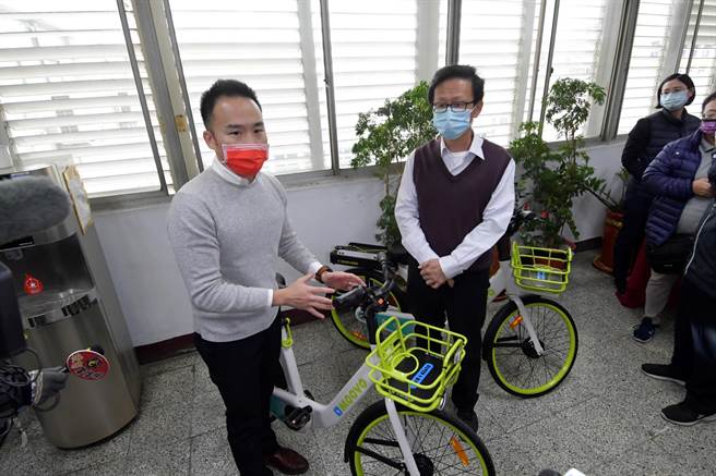 全國第一從YouBike全面改換MOOVO自行車  彰化縣1650部明年7月上路。（吳敏菁攝）
