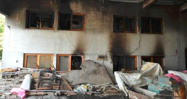 台南市玉井区真理佛堂前辈堂2019年12月因曾文彦纵火造成7死2伤。（读者提供／程炳璋台南传真）