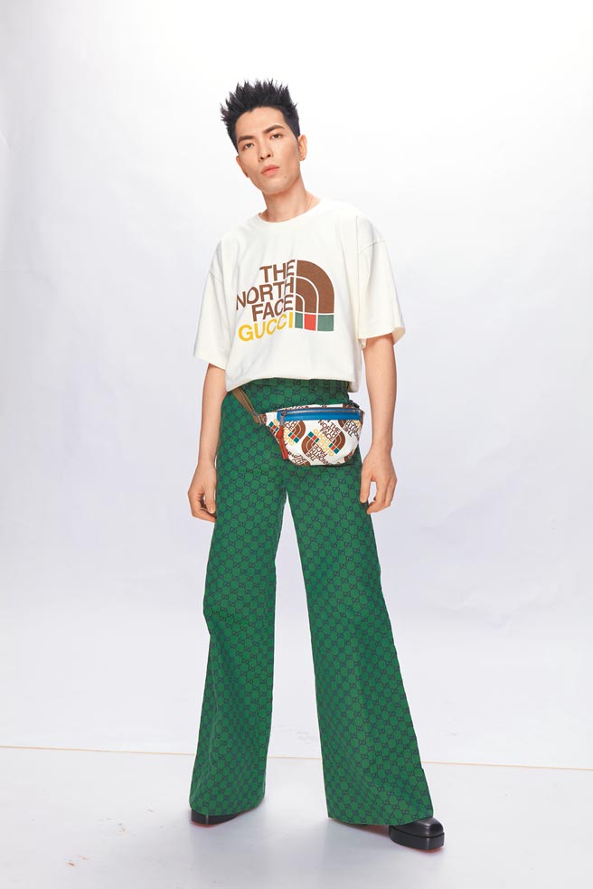 萧敬腾穿上The North Face x Gucci联名系列，抢先帅一波。（Gucci提供）