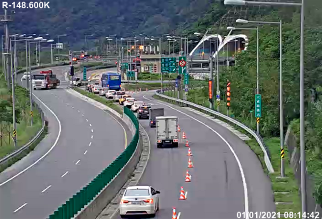 元旦连假第一天，苏花路廊、苏花改的交通状况相当理想。（四工处交管中心提供／胡健森 宜兰传真）