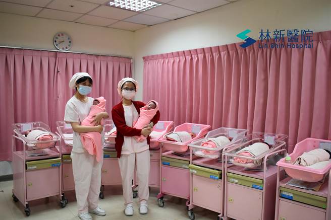 林新医院1日共接生4名。（林新医院提供／张妍溱台中传真）