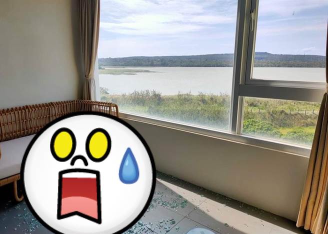 跨年订房住一晚，民宿主人隔天进房发现玻璃桌整个碎掉，网友一看惊喊，客人的屁股友没有受伤啊？也玩太嗨了。（图／翻摄自爆废1公社）