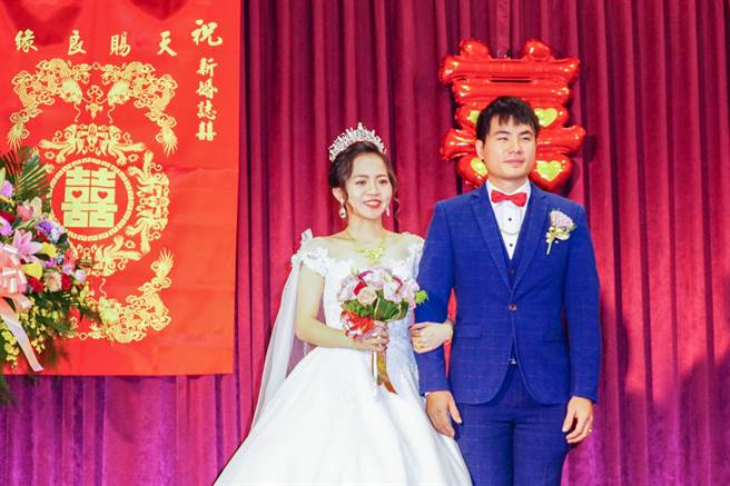 县府举办单身联谊活动，涂国豪与张芮瑄是首对结婚的情侣。（罗浚滨摄）