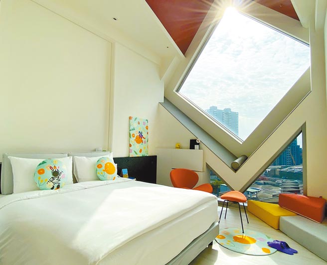 「尼！花生什麼柿」星系列主題客房。（台中大毅老爺行旅提供）