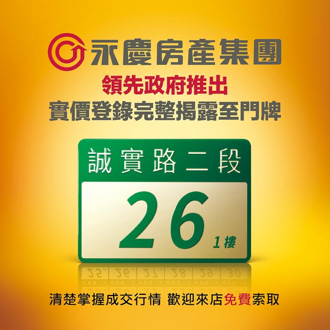 永庆全集团已落实成交行情揭露到门牌半年 肯定实价登录立法