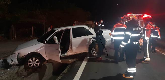 前立委蔡启芳曾进行肺臟移植手术，之后因感冒一再住院，2日才出院，没想到3日晚间开车载太太返家途中，却不慎自撞电线杆。（吕妍庭翻摄）