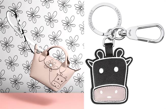 柔軟的黑色馬諦斯羊皮上以絹網印刷呈現萌趣的白色小牛。（圖／品牌提供）