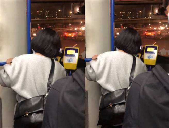 雙北265路線公車2日晚間出現一名不戴好口罩的婦人，被司機勸導竟還跳針亂罵毫無關係的內容，引起議論。（臉書社團《爆料公社二社》／蘇育宣翻攝）