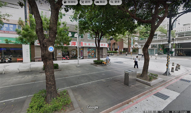 西門町中華路一段今(4日)晚間驚傳一男子墜樓，警消到場時已無生命跡象。（翻攝Google Map）