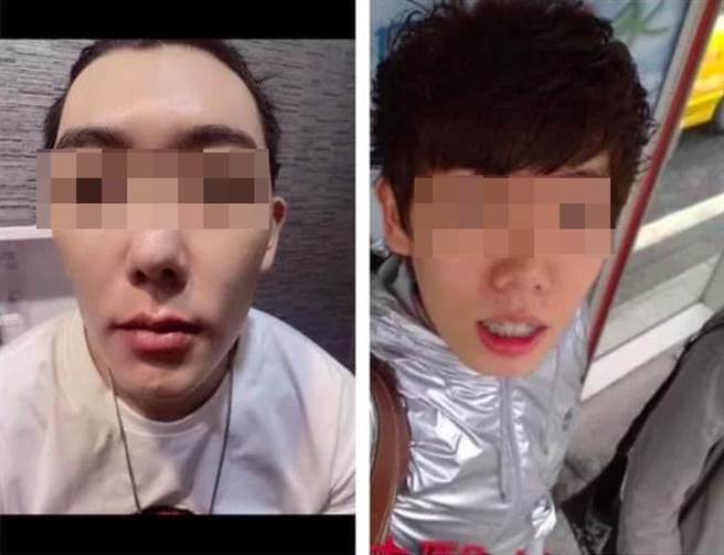 張婦貼出施男在自家醫美診所整形前後的照片佐證，他根本沒資格當鴨。（翻攝自張婦臉書／袁庭堯高雄傳真）