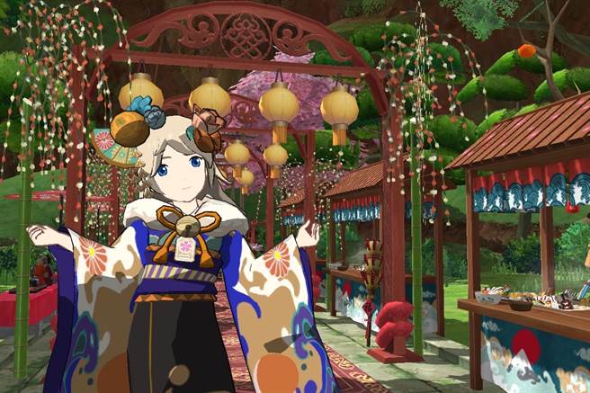 《小森生活》神山祭典庙会。(图/游戏公司提供)