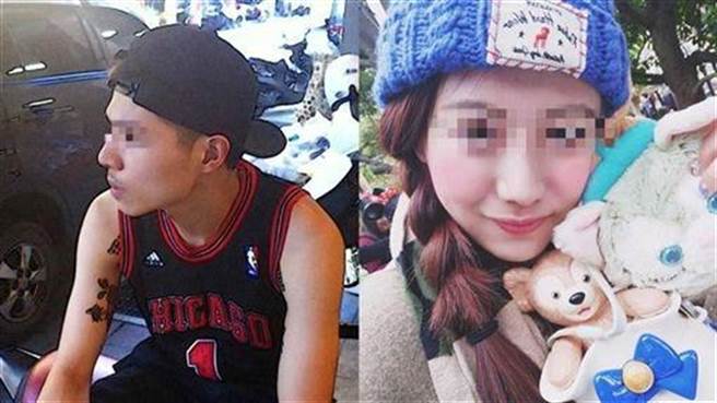 直播主邱乔琪(右)遭前男友廖晏霆(左)砍杀身亡。（图／翻摄自脸书）