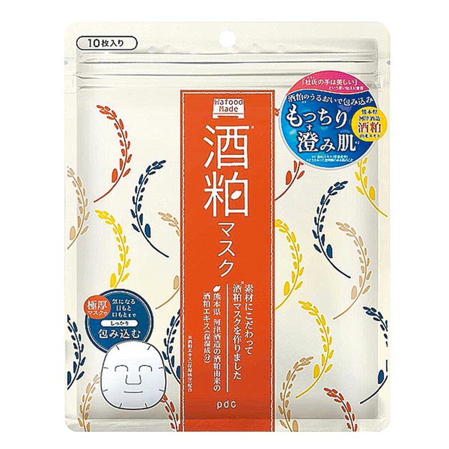 日本Wafood Made酒粕透润面膜（10入），285元。（台隆手创馆提供）