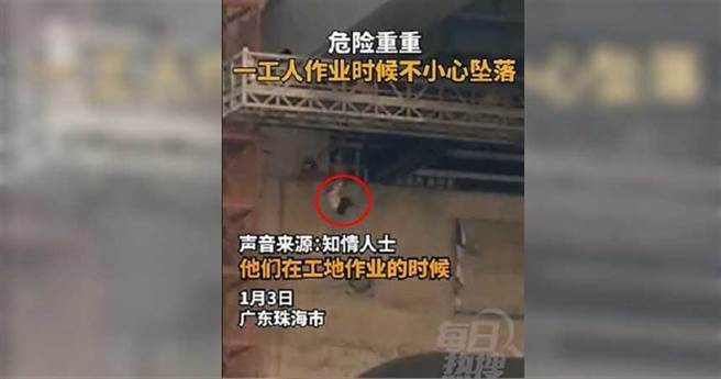 工人维修桥梁不慎坠地身亡。（图／翻摄jtpmMFuVkkNboCG Twitter）