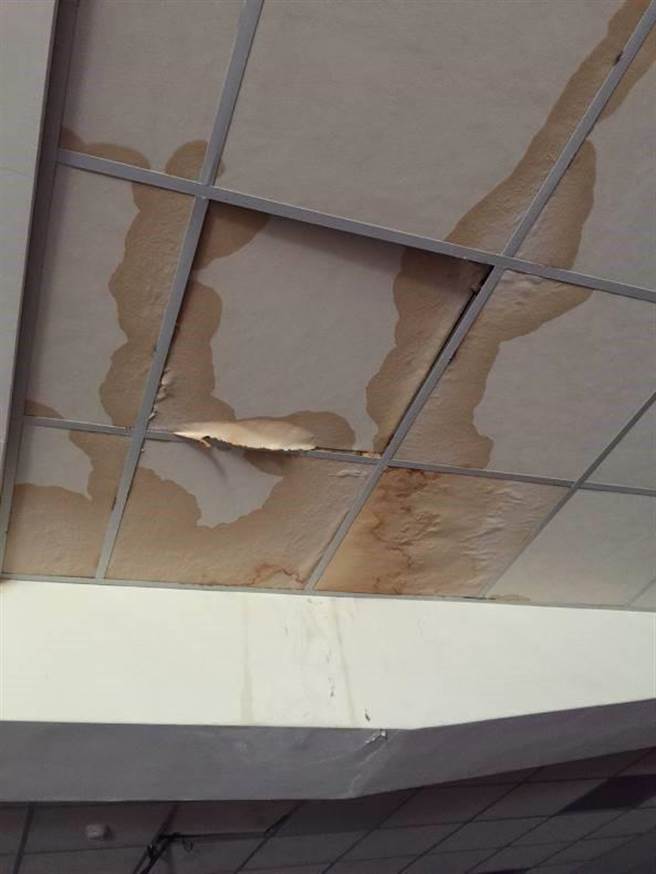 文化国小校舍老旧渗水严重，引响学生就学品质。（文化国小提供／黄婉婷桃园传真）