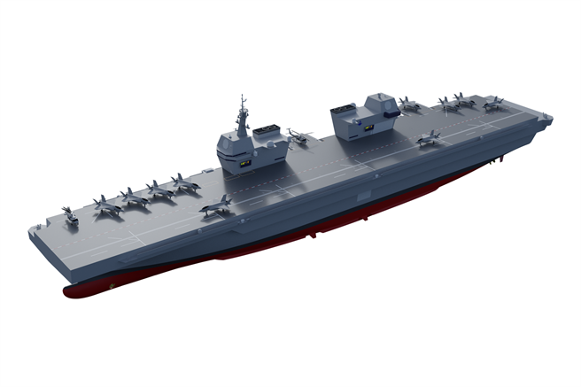 韩国轻航空母舰双舰岛设计概念图。(图/DAPA)