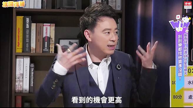 小孟老師點名蔣萬安的魔羯座，今年、明年工作上被看到機會增加。（圖／旗開得勝）