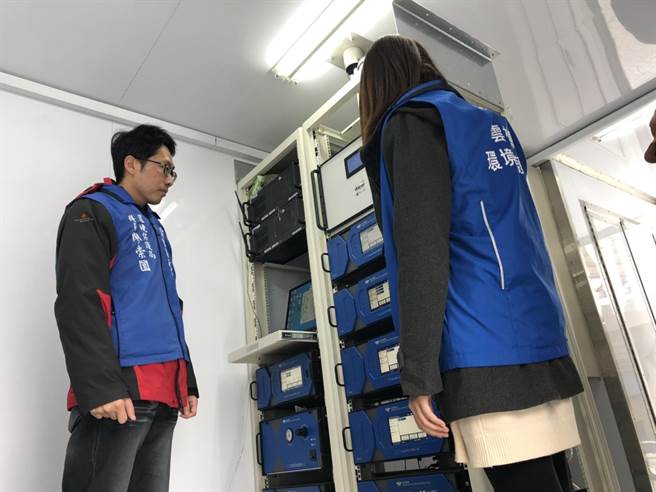 最新移動式空氣品質緊急應變車的監測內容更完整，解析汙染物更多元。（周麗蘭攝）