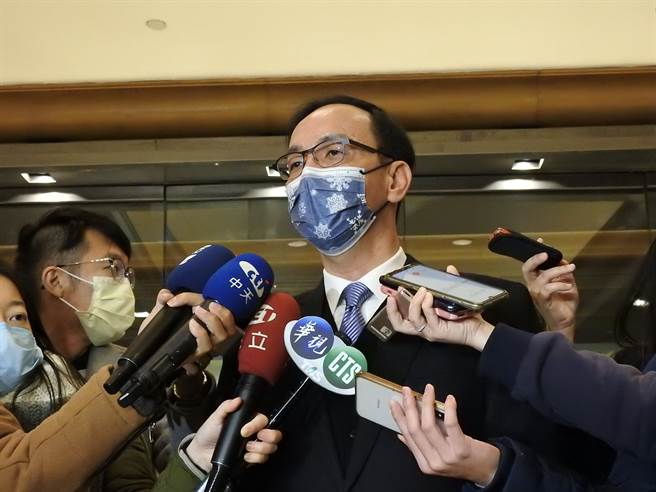 前党主席朱立伦今晚参加国民党智库20周年感恩餐会。（赵婉淳摄）