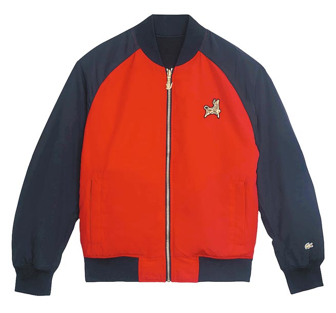 LACOSTE农历新年胶囊系列刺绣Logo双面两穿外套，1万2000元。（LACOSTE提供）