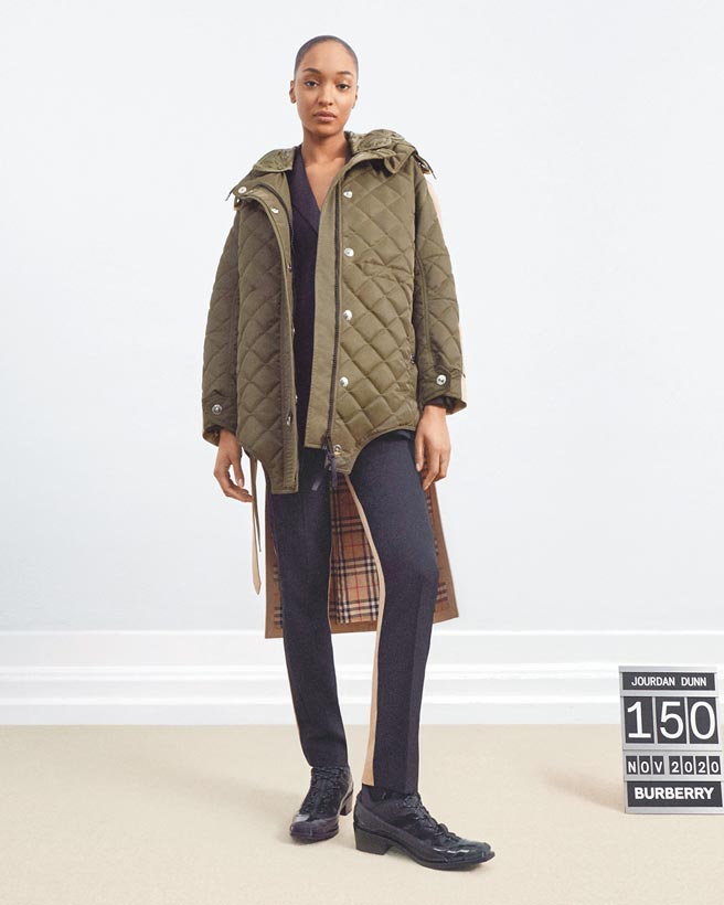 Burberry未来经典系列可拆式连帽绗缝尼龙及棉质连帽大衣，11万5000元。（Burberry提供）